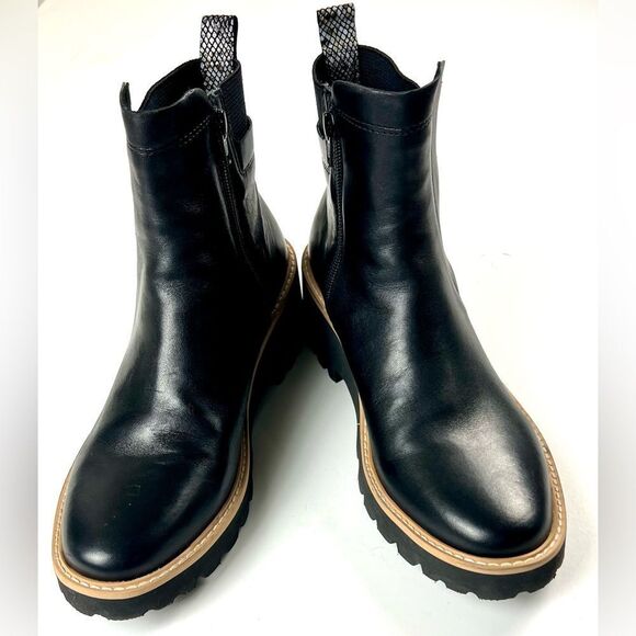 Vaneli  Mariel Black Napa Leather Ankle Boots - Picture 3 of 13